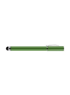 Buy 2 In 1 Ball Point Capacitive Screen Stylus Touch Pen With Cover Green in UAE