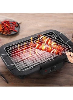 اشتري Electric Grill Portable Tabletop Grill Kitchen BBQ Grills Adjustable Temperature Control,Removable Water Filled Drip Tray, 2000W,Black في الامارات