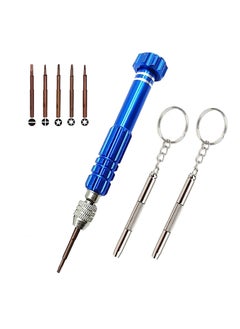 اشتري Precision Screwdriver Set, 5-in-1 Multifunctional Micro Screw Driver(torxT5/T6,+1.5,-2.0,star0.8) & 3-in-1 Mini Keychain for Watch,Phone, Eyeglasses, Electronics Repair في الامارات