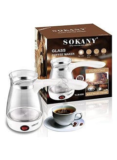 اشتري Sokany Turkish coffee Pot - Electric Glass Coffee Kettle, Arabic Coffee Maker, Milk & Butter Warmer, 500ml YLW-606 في الامارات