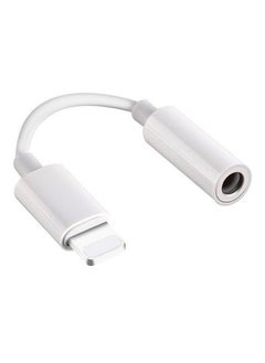 Buy Headphone Jack Adapter to 3.5mm Support for iPhone 7 / 7Plus 6 6Plus White in Saudi Arabia