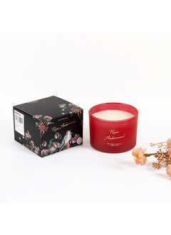 Buy Safari Rose Amberwood Jar Candle, White in UAE