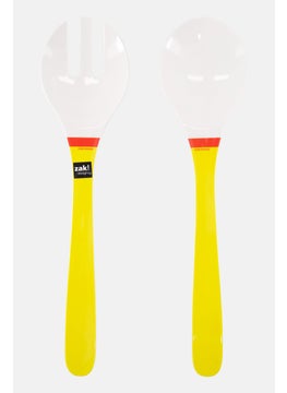 اشتري 2 Piece Salad Server Set, Yellow/White Combo في السعودية