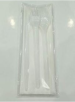 اشتري 100 Disposable Cutlery Set (Spoon, Fork, Knife, Handkerchief) في مصر