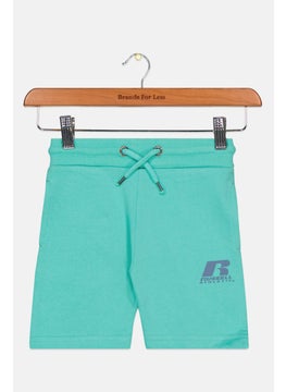 اشتري Kid Boys Brand Logo Basic Shorts, Turquoise في الامارات