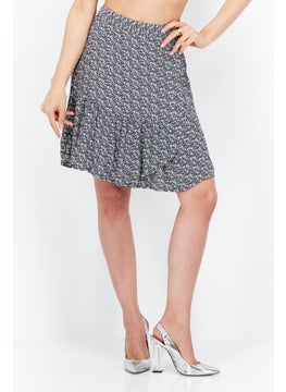 اشتري Women Floral Print Mini Skirt, White Combo في الامارات