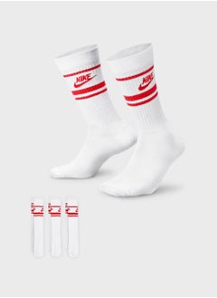 Buy 3 Pack Everyday Essential Crew Socks in Saudi Arabia