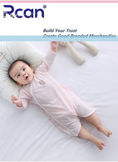 اشتري Cotton Baby Onesie Cartoon Breathable Loose Newborn Onesie Machine Washable Soft Skin Friendly Sweat Absorbent Lightweight Slant Open Buckle Suitable for Baby Unisex في السعودية