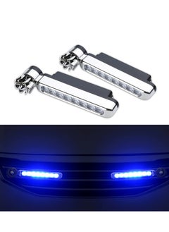 Buy Wind Power Daytime Running Light 1 Pair 8LEDs Car Universal Wind Energy Powered Daytime Running Light Auxiliary Lamp Automobile Decorative Lamp No Need External Power Supply-Blue in Saudi Arabia