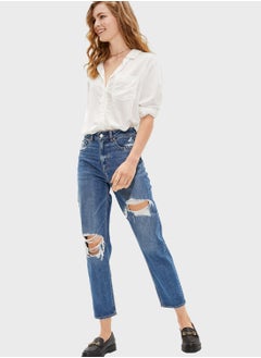 Buy Ripped Straight Jeans in UAE