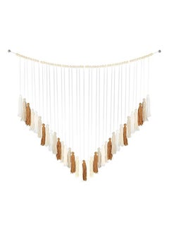 اشتري Large Macrame Wall Hanging, Boho Wall Decor with Wood Beads Woven Tapestry, Colorful Tassel Garland Bohemian Macrame Wall Art Decor for Nursery Living Room Bedroom Kitchen Party (34 X 31in) في السعودية