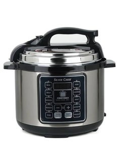 اشتري SILVER CREST 10 In 1 Electric Pressure Cooker Instant Programmable Smart Pot 1050 Watts Rice Cooker, 6 Liters, 10 Smart Programs Black MES6817 في الامارات