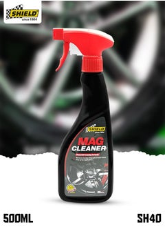 Buy SHIELD 500ml MAG Cleaner Car Wheel Cleaner Spray Powerful Foaming Formula Removes Carbon Deposits Road Grime SH40 in Saudi Arabia