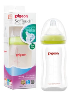 اشتري Softouch Peristaltic Plus Wide Neck Nursing Bottle for 3month+  BPA & BPS Free 240ml في الامارات