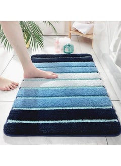 Buy Large Bath Mat Extra Soft Absorbent Microfiber Non Slip Plush Shaggy Bath Rug Bath Carpet Runner Machine Washable Quick Dry Bathmats for Bathroom Floor Tub Shower Home Spa 90X60 CM in UAE