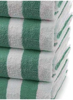 Buy Signoola Kids Beach towel 100 x 50 cm Green Stripes, 100% cotton. in Egypt