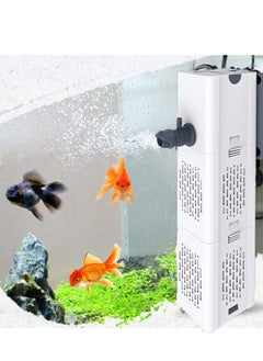 Buy Fish Tank Filter 4-in-1 Internal Aquarium Filter,500-1800L/H Submersible Water Filter Pump Multifunctional Filter Water Pump for Betta, Turtle, Pond Fish, Garden.  (6W 134GPH (500L/H)) in UAE