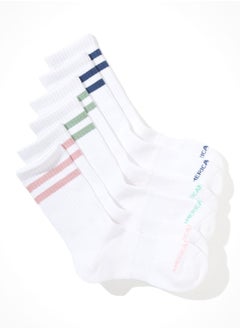 Buy 3 Pack Striped Crew Socks in Saudi Arabia