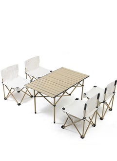 Buy Outdoor Folding Portable Picnic Camping Table, 4pcs Foldable Camping Table and Chair Set, for Indoor,Outdoor,Camping, Beach,Backyard, BBQ, Party, Patio, Picnic in Saudi Arabia