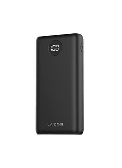 Buy Lazor Vogue 20000mAh Power Bank LED Power Level Display Black in UAE