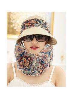 Buy Women's summer sun hat, large brim sun hat to covering face and sun protection, easy foldable and use for outdoor cycling in UAE