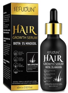 Buy Hair Growth Serum Biotin 5% Minoxidil 60ml in UAE