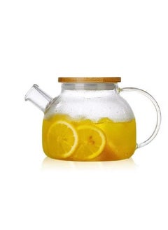 Buy Heat Resistant Glass Teapot Set Clear 1000ml in Saudi Arabia