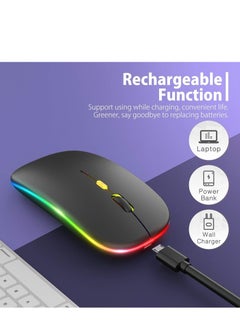 اشتري Rechargeable Bluetooth Wireless LED Gaming Mouse في مصر