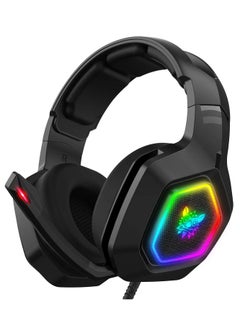 Buy K10 Gaming Headset 7.1 With Surround Sound Pro Noise Canceling Gaming Headphones With Mic & RGB LED Light in Saudi Arabia