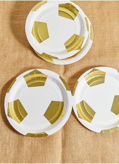 Buy Party Champions Foiled Plate 7" 12Pk in UAE