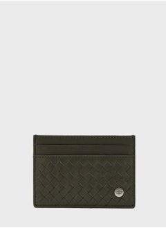 Buy Weaved Logo Textured Cardholder in UAE