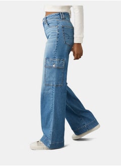 Buy AE Dreamy Drape Stretch Super High-Waisted Cargo Baggy Wide-Leg Jean in Egypt