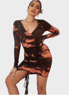 Buy Tie Dye Bodycon Mini Dress in Saudi Arabia