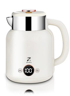 Buy ZOLELE Smart Electric Kettle HK152 Cordless 1.5L Electric Kettle, Fast Boiling 6 Speed Temperatue Settings, Auto Shut-Off, LED Indicator Lights - White in Saudi Arabia