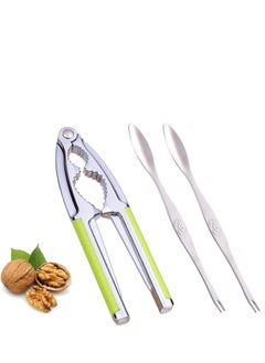 Buy SYOSI Nut Cracker Nutcracker Seafood Tools Walnut Cracker for All Nuts Heavy Duty Shell Cracker with 2 PCS Forks Picks Lobster Crab Crackers with Non-slip Handle in Saudi Arabia