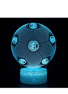 اشتري Five Major League Football Team 3D LED Multicolor Night Light Touch 7/16 Color Remote Control Illusion Light Visual Table Lamp Gift Light Team Real Madrid في الامارات