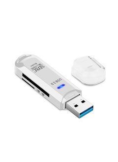 Buy High-Speed USB 3.0 SD/TF Card Reader for Computers and Cars White USB3.0 in Saudi Arabia