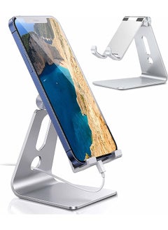 اشتري Universal Desktop Stand for Cell Phones, Phone Dock Cradle holder stand Base for Mobile Phones and Tablets (up to 10.1 Inches) iPhone XS Max XR 6 6s 7 8 X Plus 5 5s 5c, All Android Phones في الامارات