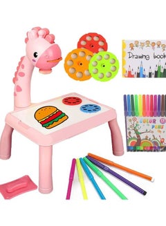 Buy B&K Kids Drawing Projector Table Giraffe for Kids, Trace and Draw Projector Toy with Light & Music, Child Smart Projector Sketcher Desk, Learning Projection Painting Machine in UAE