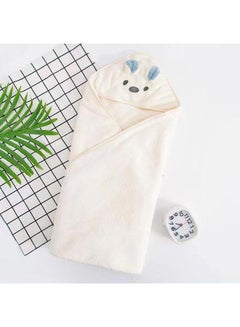 Buy Baby Koala Pattern Soft Coral Fleece Bath Towel (Beige) in Saudi Arabia