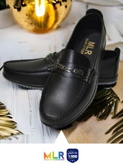 Buy shoes MLR , original genuine leather, Black color, Black hand stitching, Iron trinket, original Pure sole in Saudi Arabia