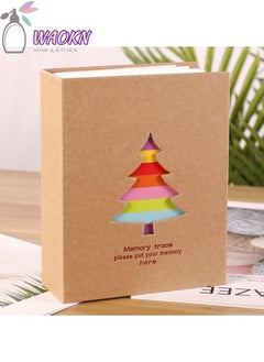 Buy Pine Tree Themed Photo Storage Album Brown/Red/Blue 10.2x15.2cm in Saudi Arabia