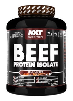 Buy NXT Nutrition Beef Protein Isolate Powder - Protein Powder High in Natural Amino Acids - Paleo, Keto Friendly - Dairy and Gluten Free - Muscle Recovery | 1.8kg (Cola) in Saudi Arabia