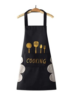 Buy Chef Apron,Cross Back Apron for Women and Men,PVC Waterproof Apron Large Pockets,Hand-wiping,Kitchen Cooking Baking Hairstylist Bbq Woodworking Welding Carpenter Work Bib Apron in Saudi Arabia