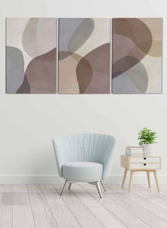 Buy Set Of 3 Framed Canvas Wall Arts Stretched Over Wooden Frame Abstract Paintings For Home Living Room Office Decor in Saudi Arabia