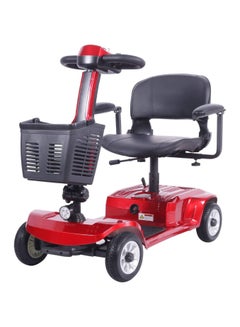 اشتري 4 كهربائية الجولة الطي تتحرك دراجة نارية الكراسي المتحركة والدراجات النارية المحمولة والبالغين والمسنين الأحمر في الامارات