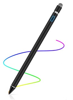 Buy Stylus Pens For Touch Screens 1.45mm High Precision And Sensitivity Point Ipad Pencil Fine Point Active Smart Digital Pen For Tablet Work At Ios And Android Touch Screen Black in Saudi Arabia