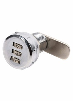 Buy Combination Cam Lock 20mm Cylinder Length 3 Digit Code Security Locks for 12 to 16mm Wooden Wardrobe Arcade Cupboard Drawer Mailbox Silver in Saudi Arabia