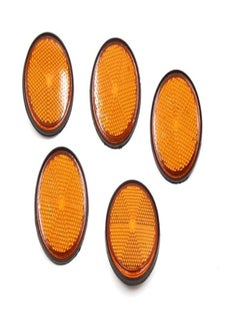 Buy uxcell 5 Pcs Orange Black Round Shape Reflective Reflector for Motorcycle in Egypt