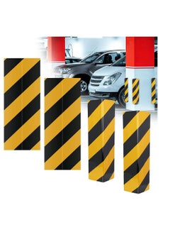 اشتري Bumpers Protectors for Garage, Safety Warning Foam Bumper Pad, 4 Pcs Wall Guard Bumper Protector Self-Adhesive Corner Guards with Yellow and Black Color, Protect Your Car in Garage في السعودية